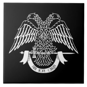 Two-headed eagle as Masonic symbol Ceramic Tile