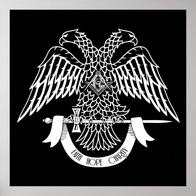 Two-headed eagle as Masonic symbol Poster (Front)