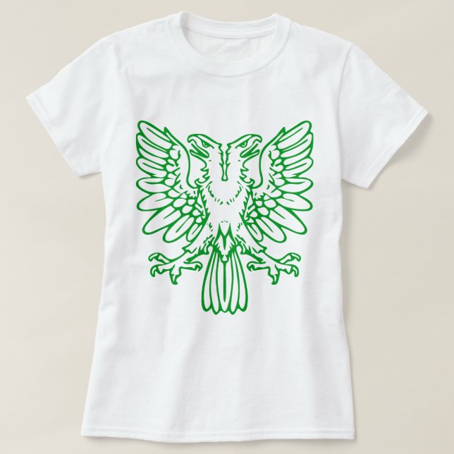 Two Headed Eagle - Grass Green T-Shirt (Design Front)