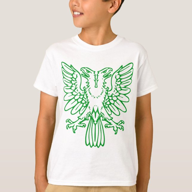 Two Headed Eagle - Grass Green T-Shirt (Front)