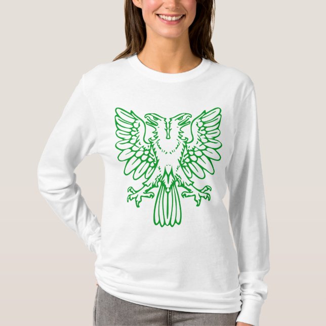 Two Headed Eagle - Grass Green T-Shirt (Front)
