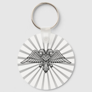 Two headed eagle key ring