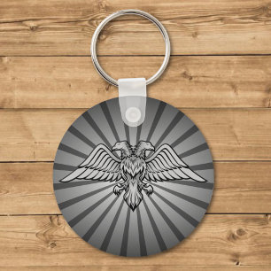 Two headed eagle key ring