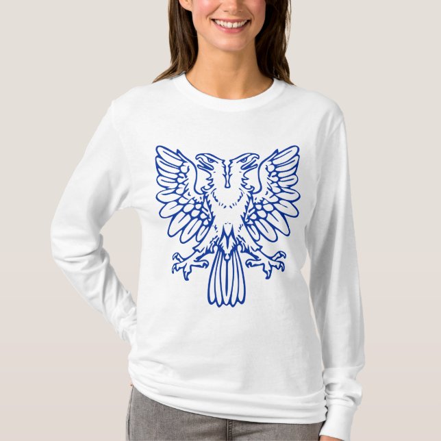 Two Headed Eagle - Navy Blue T-Shirt (Front)