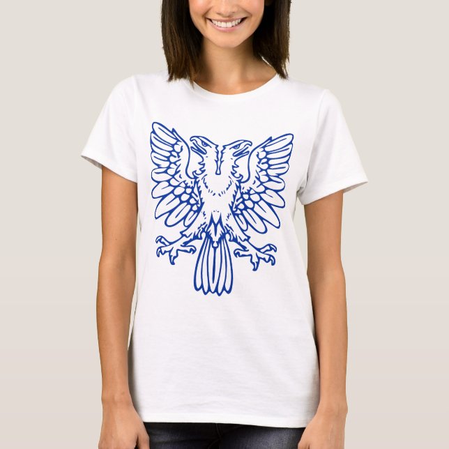 Two Headed Eagle - Navy Blue T-Shirt (Front)