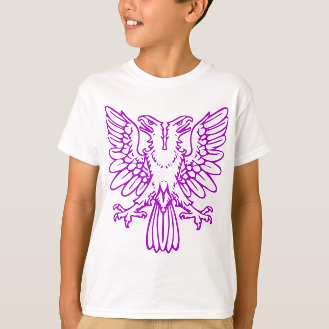 Two Headed Eagle - Purple T-Shirt (Front)