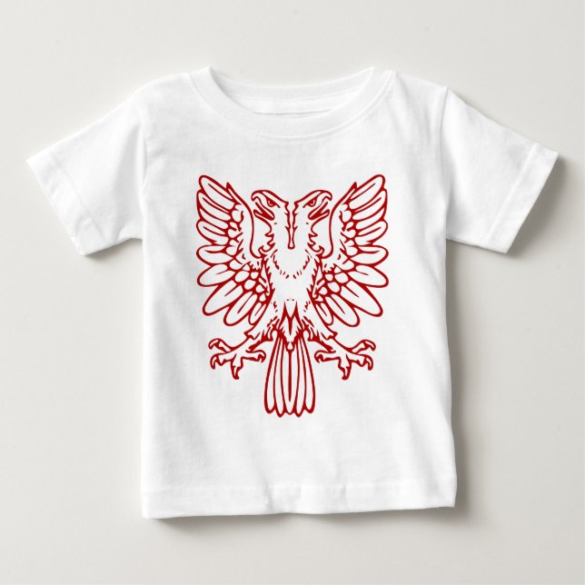 Two Headed Eagle - Ruby Red Baby T-Shirt (Front)