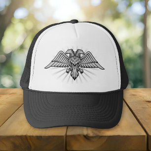 Two headed eagle trucker hat