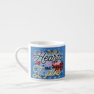 Two Heart Two Lives One Love, Valentine's Day Espresso Cup