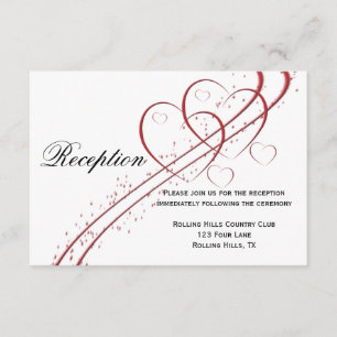 Two Hearts as One Reception Invitation