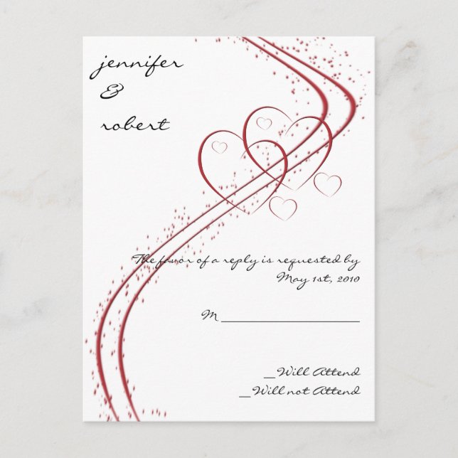 Two Hearts as One Response card (Front)