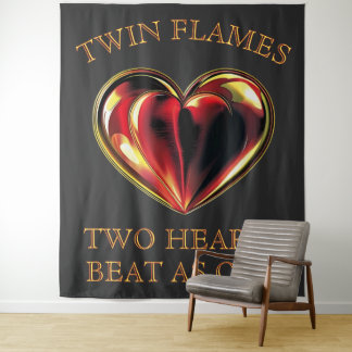 Two Hearts Beat As One Twin Flames Soulmates Love Tapestry