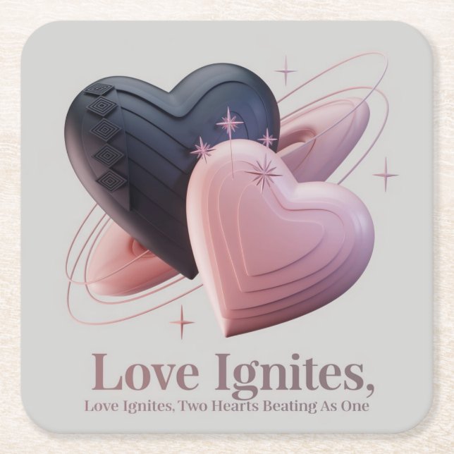 Two Hearts Beating Coaster (Front)