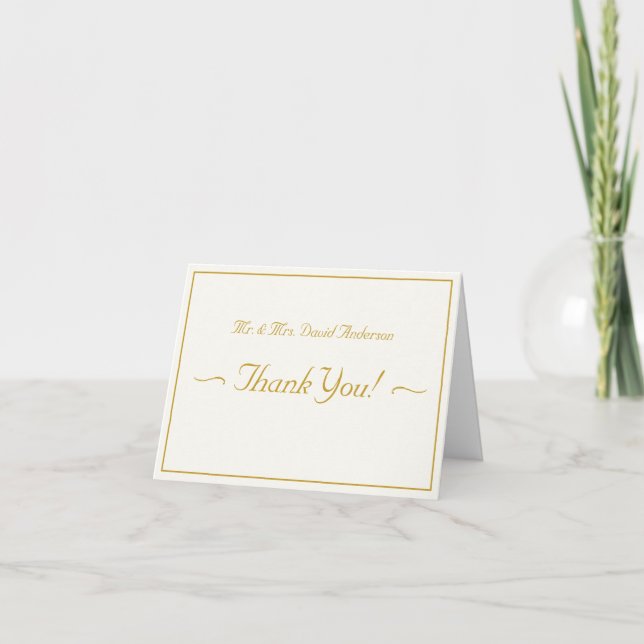 Two Hearts Catholic Folded Thank You Card (Cream) (Front)