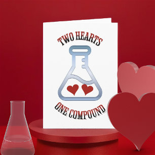 Two Hearts Chemistry Valentine's Day Card