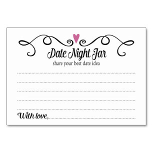 Two Hearts Date Jar Ideas Wedding Cards