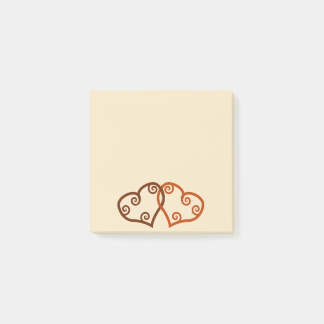 Two Hearts Entwined Post-it Notes (Front)