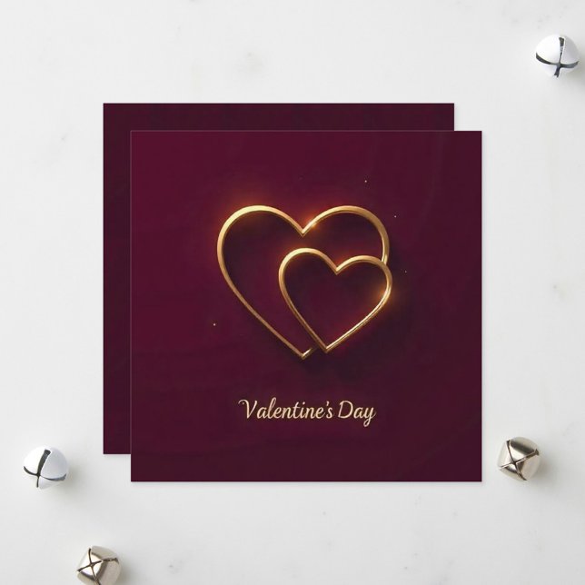 Two Hearts Flat Holiday Card (In Honor of Valentines Day Holiday Card!  )