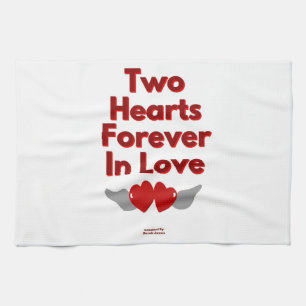 Two Hearts Forever In Love Kitchen Towel