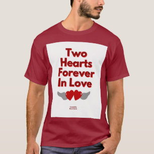 Two Hearts Forever In Love Men's Maroon T Shirt