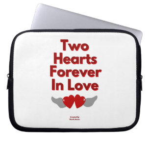 Two Hearts Forever In Love Neoprene Laptop Sleeve