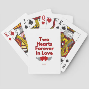 Two Hearts Forever In Love Playing Cards