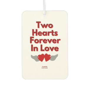 Two Hearts Forever In Love Rectangle Air Freshener