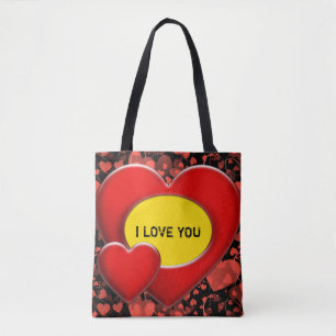 Two Hearts Frame + your backgr. & ideas Tote Bag