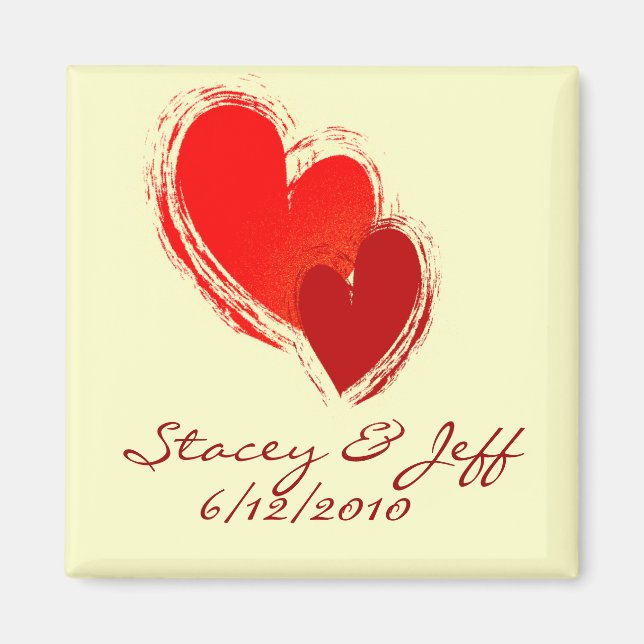 Two hearts in love magnet (Front)