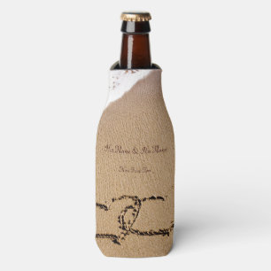 Two Hearts In The Sand Bottle Cooler
