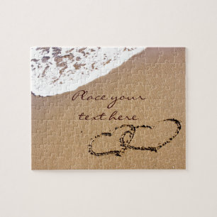 Two Hearts In The Sand Jigsaw Puzzle