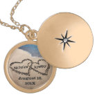 Two Hearts In The Sand Love Necklace