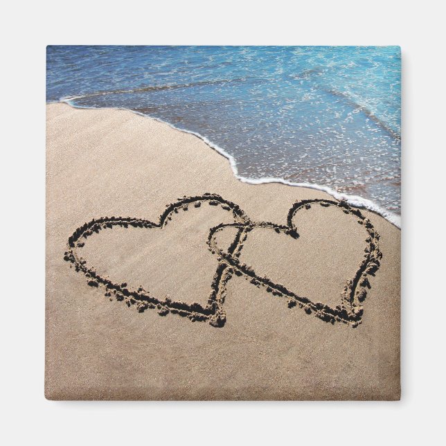 Two Hearts In The Sand Magnet (Front)