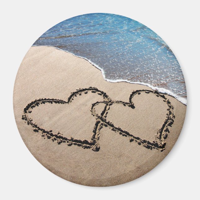 Two Hearts In The Sand Magnet (Front)