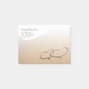 Two Hearts In The Sand Post-it Notes