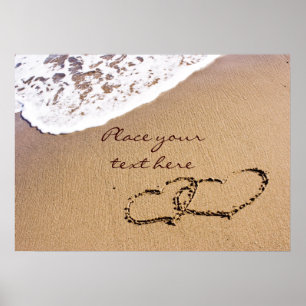 Two Hearts In The Sand Poster