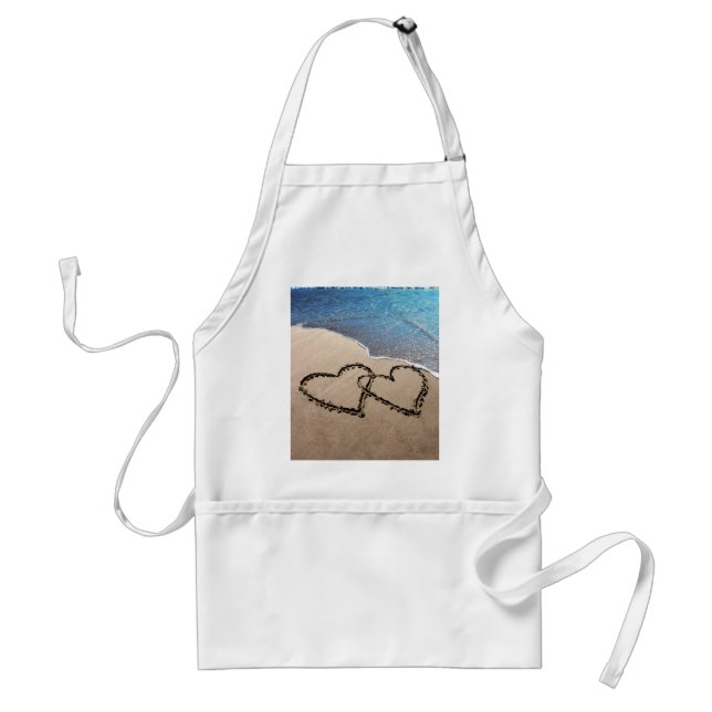 Two Hearts In The Sand Standard Apron (Front)