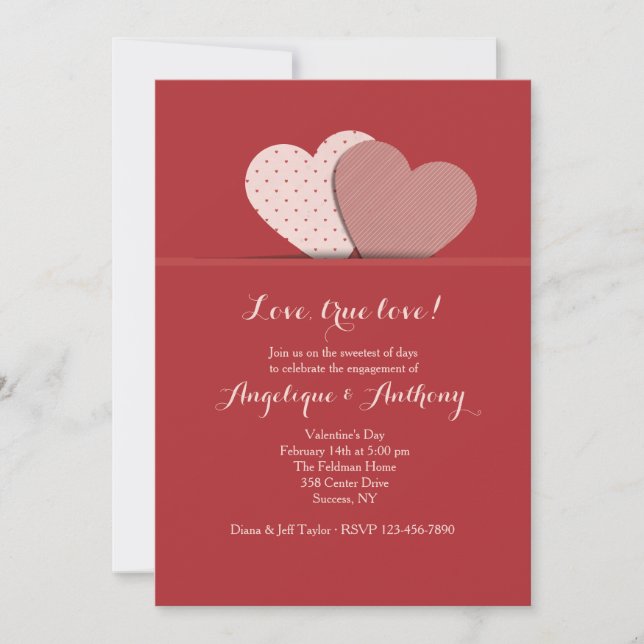 Two Hearts Invitation (Front)