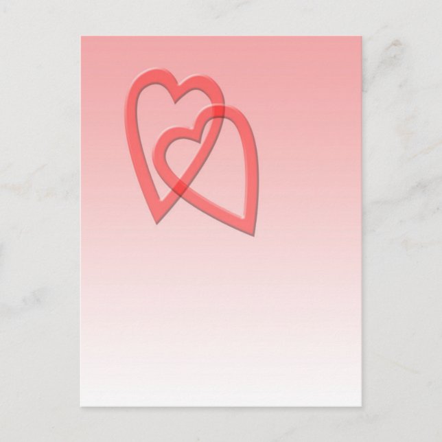 Two Hearts Joined As One Postcard (Front)