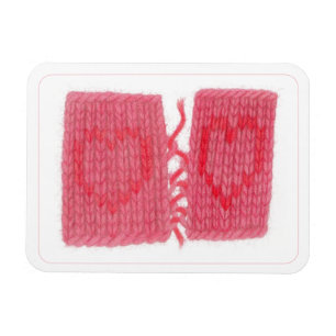 TWO HEARTS KNIT 3x4 Flexible Magnet