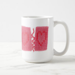 TWO HEARTS KNIT Tall White Mug