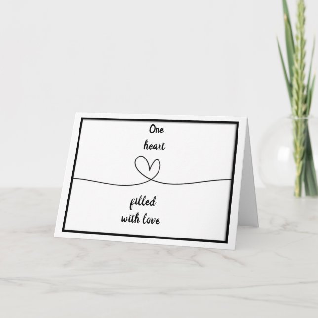 "TWO HEARTS MEET" THEN MARRAIGE  CARD (Front)