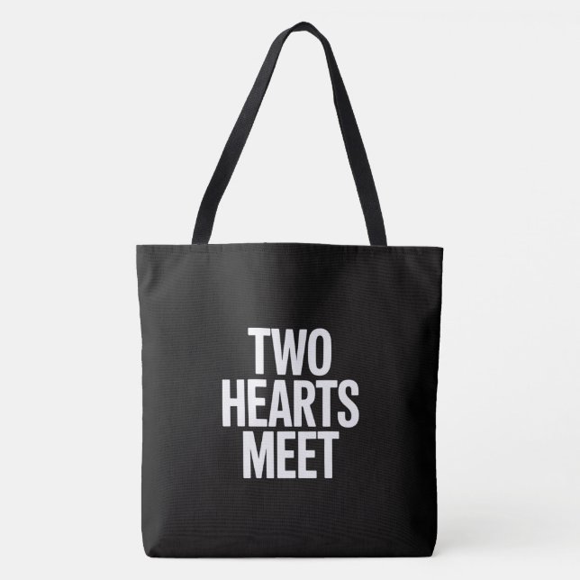 Two hearts meet tote bag (Front)