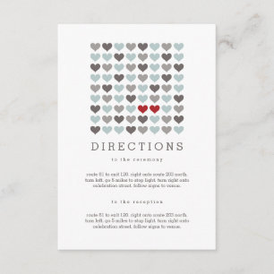 Two Hearts Modern Wedding Directions Insert Card