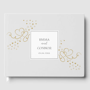 Two Hearts Modern Weeding Guest Book