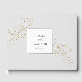 Two Hearts Modern Weeding Guest Book