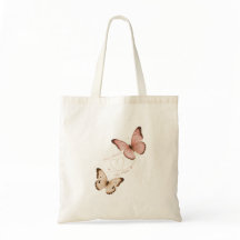 Two Hearts One Flight Butterfly Love Tote Bag