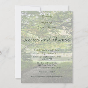 Two Hearts One Journey Photo Wedding Invitation