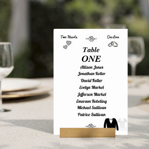 Two Hearts, One Love, Knotting the Tie Table Number