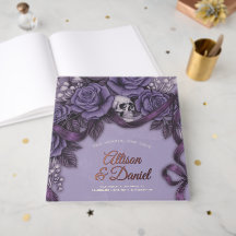 Two Hearts One Love, Purple Gothic Wedding